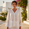 Camisa Lorenza sobre modelo
