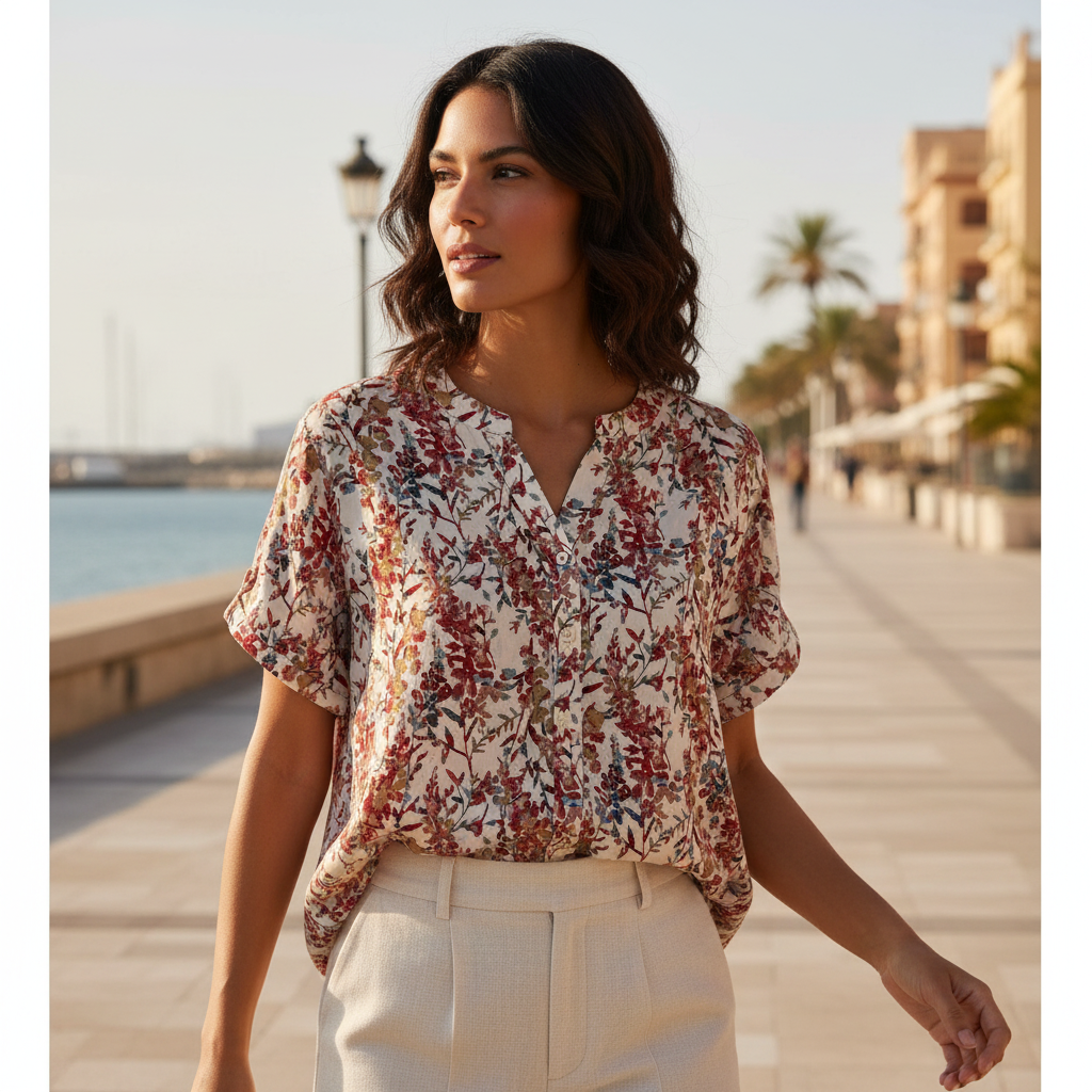 Camisa Sheila sobre modelo