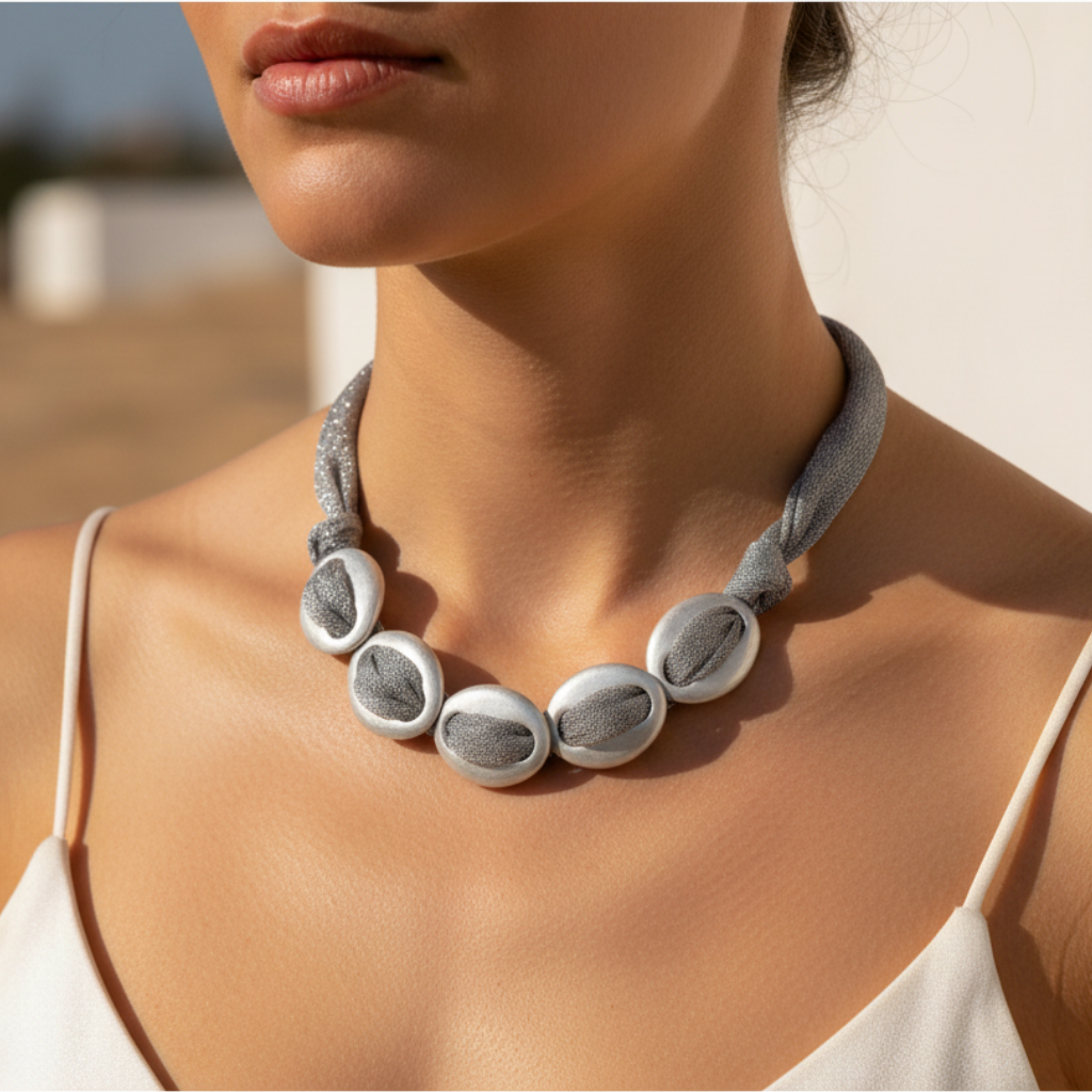 Collar Corto Linda sobre modelo