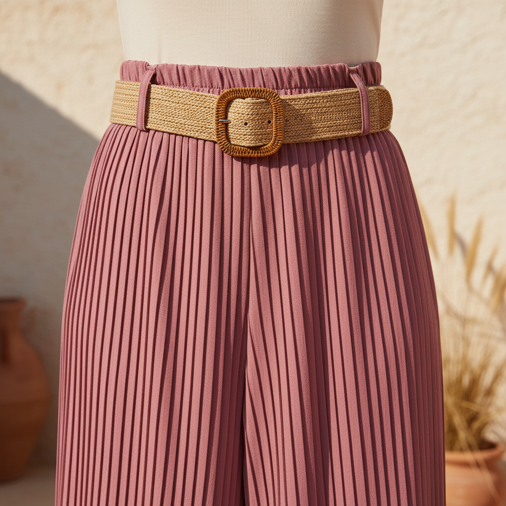 Detalle cintura pantalón palazzo