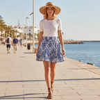 Falda India Mini Elodie con top blanco