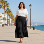 Falda Midi Manilva negro curvi