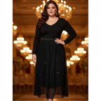 Falda Midi Strass modelo curvi fiesta