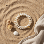 Flat lay pulsera triperla