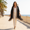 Kimono abierto encaje boho manga murciélago mujer Angara Moda