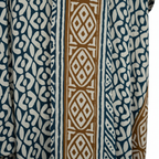 Kimono Horizonte detalle cenefa lateral étnica ocre tostado Angara Moda