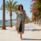 Kimono Anora Dálmata midi en modelo