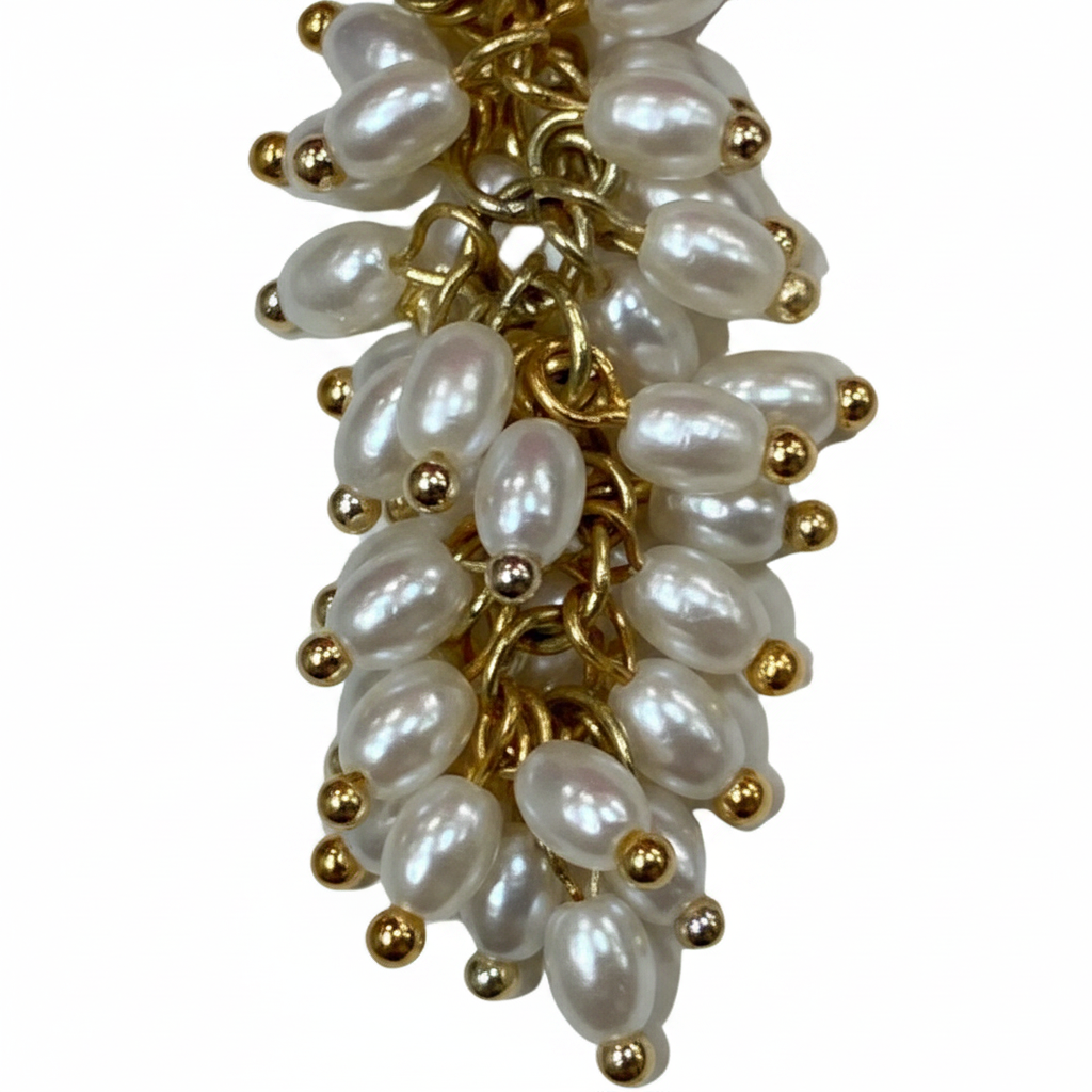 Macro perlas y oro