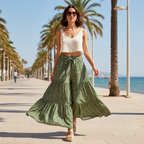 Pantalón India Malen sobre modelo