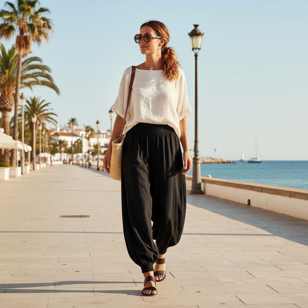 Pantalón Segovia Negro en modelo