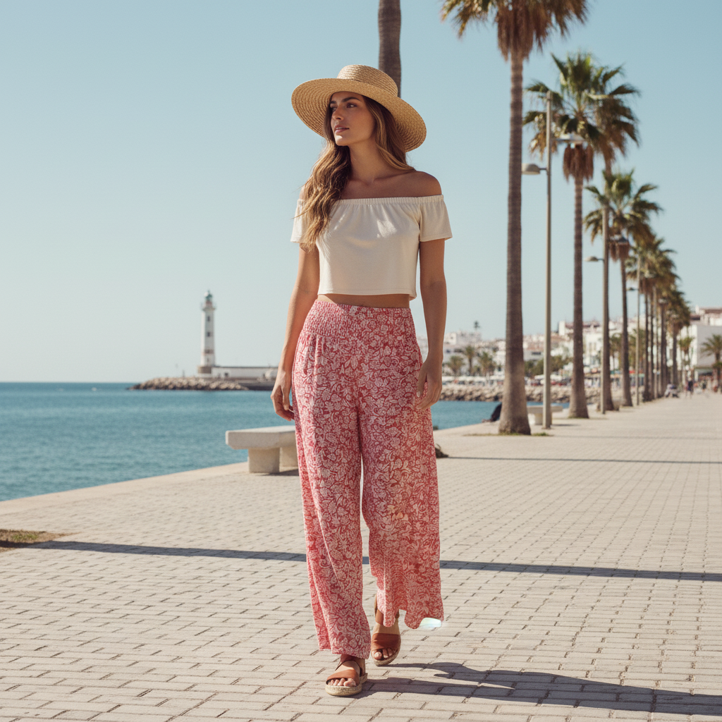 Pantalon India Tara sobre modelo