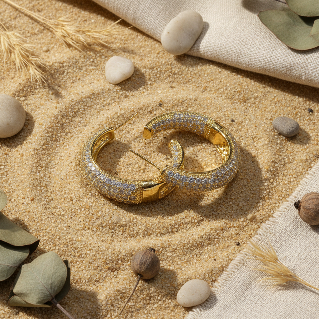 Pendiente Destello flat lay
