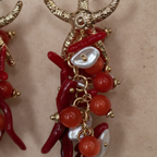 Pendientes Anemona macro detalle