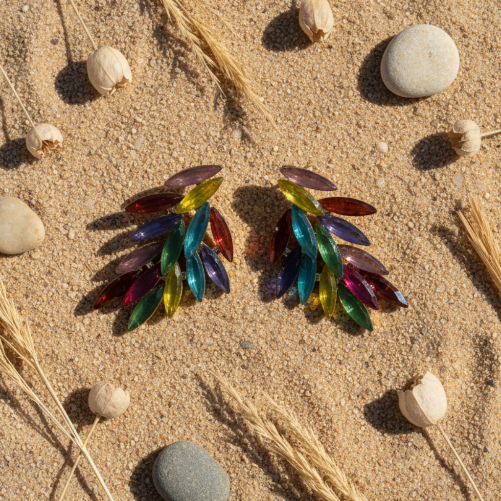 Pendientes Arcoiris - fondo natural