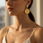 Pendientes chocolatina sobre modelo