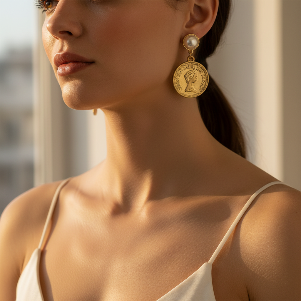 Pendientes chocolatina sobre modelo
