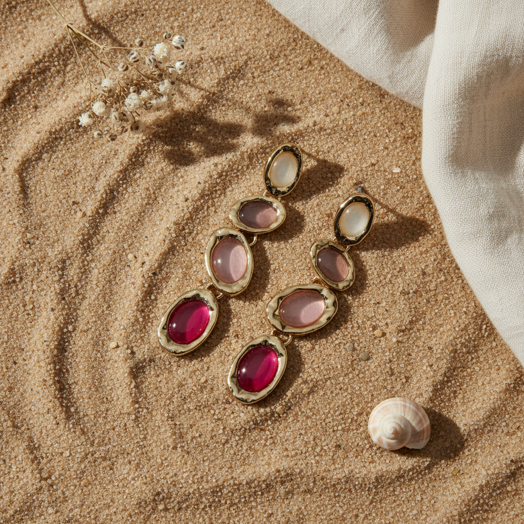 Pendientes Kaila flat lay
