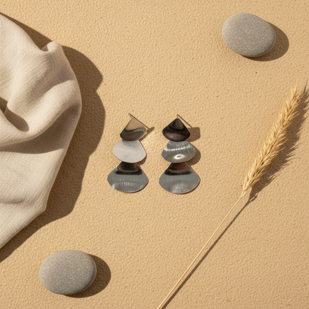 Pendientes Nuria flat lay