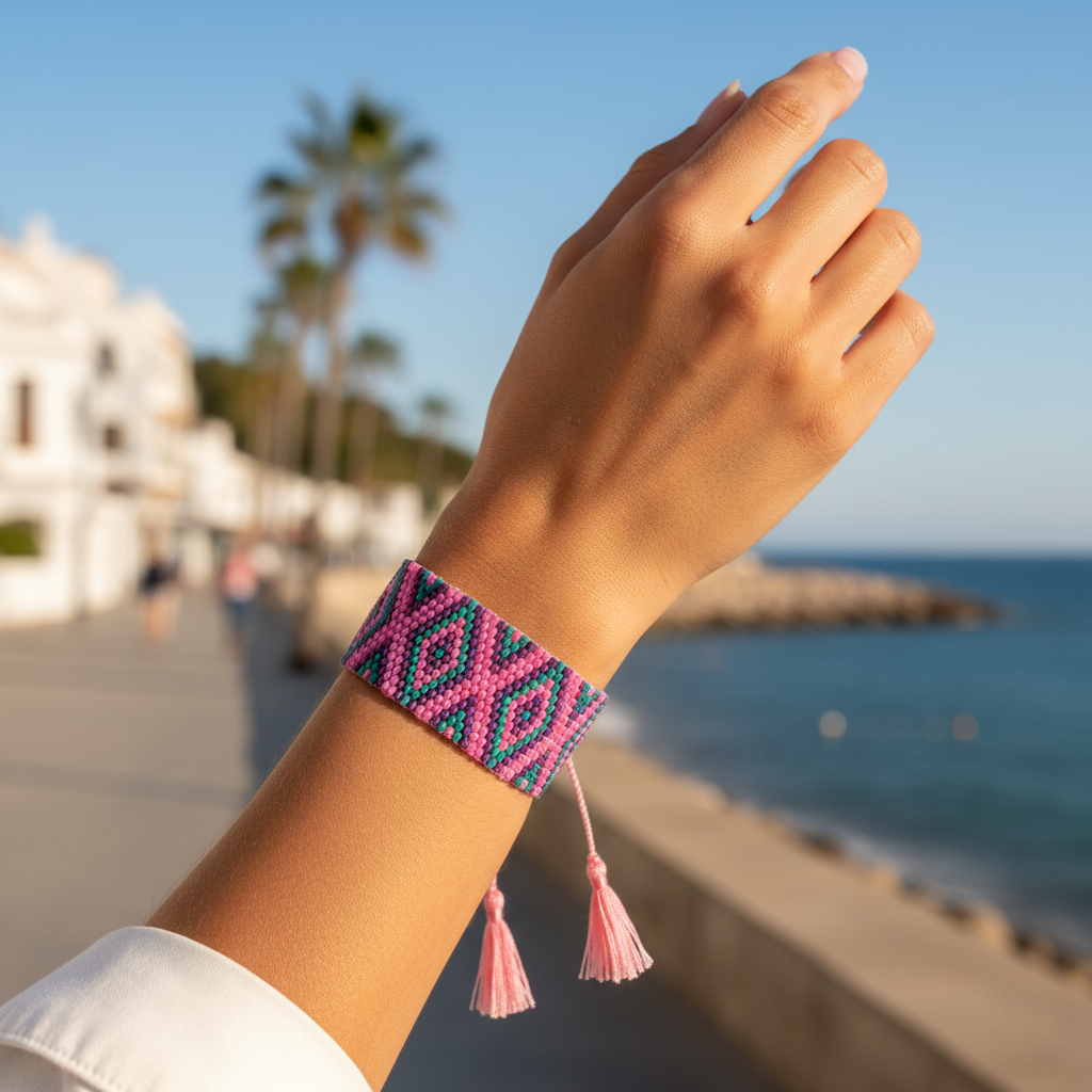 Pulsera icnita sobre modelo