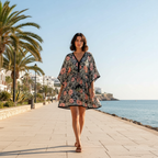 Vestido Amira sobre modelo