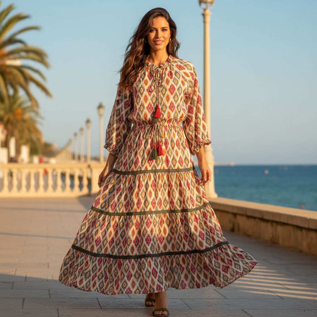 Vestido India Midi Miraya en modelo