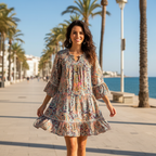 Vestido Kael sobre modelo
