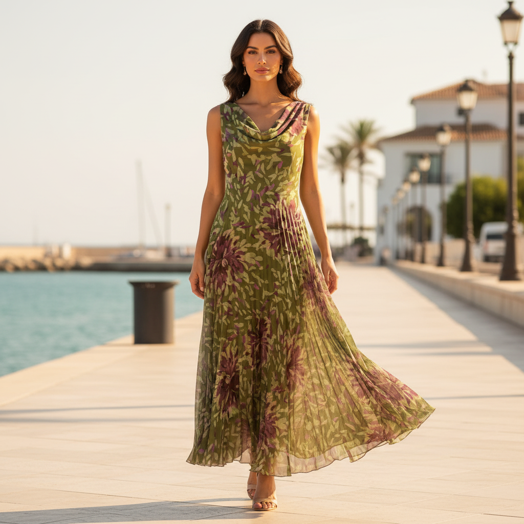Vestido Largo Faina sobre modelo