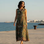 Vestido Largo Hilda sobre modelo