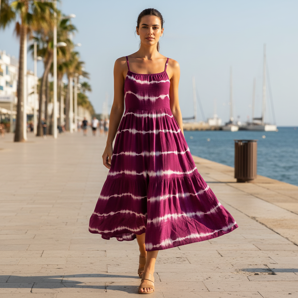 Vestido Midi Gardenia sobre modelo