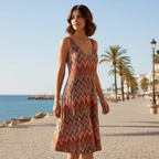 Vestido Nora modelo tres cuartos rodilla