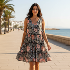 Vestido Seneka sobre modelo